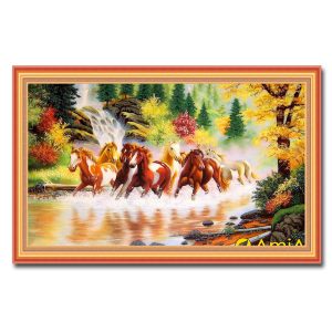 Tranh bát mã/mã đáo thành công đẹp ngựa phi trên nước