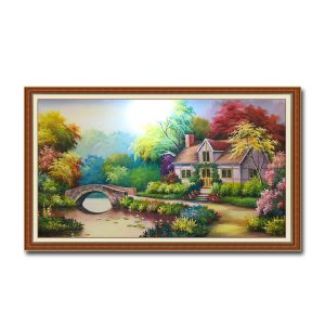 Tranh treo tường phong cảnh Châu Âu vẽ sơn dầu