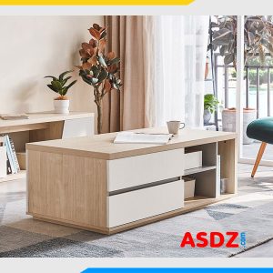 Bàn sofa gỗ công nghiệp bệt có ngăn kéo BTR129