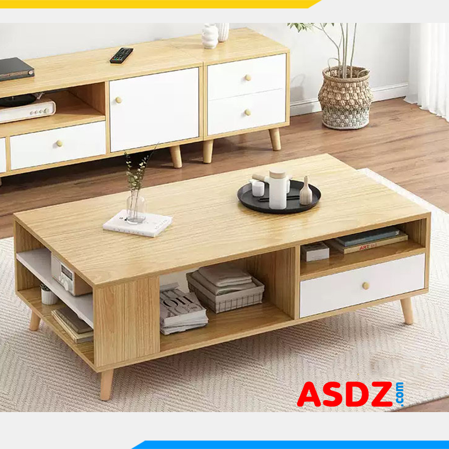 Bàn sofa gỗ công nghiệp đơn giản có ngăn kéo BTR107