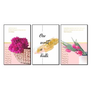 Bộ tranh hoa đẹp lãng mạn chất liệu in canvas