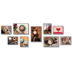 Bộ tranh trang trí quán cafe đẹp ghép nhiều bức