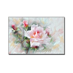 Bức tranh canvas đẹp hình ảnh hoa hồng phớt