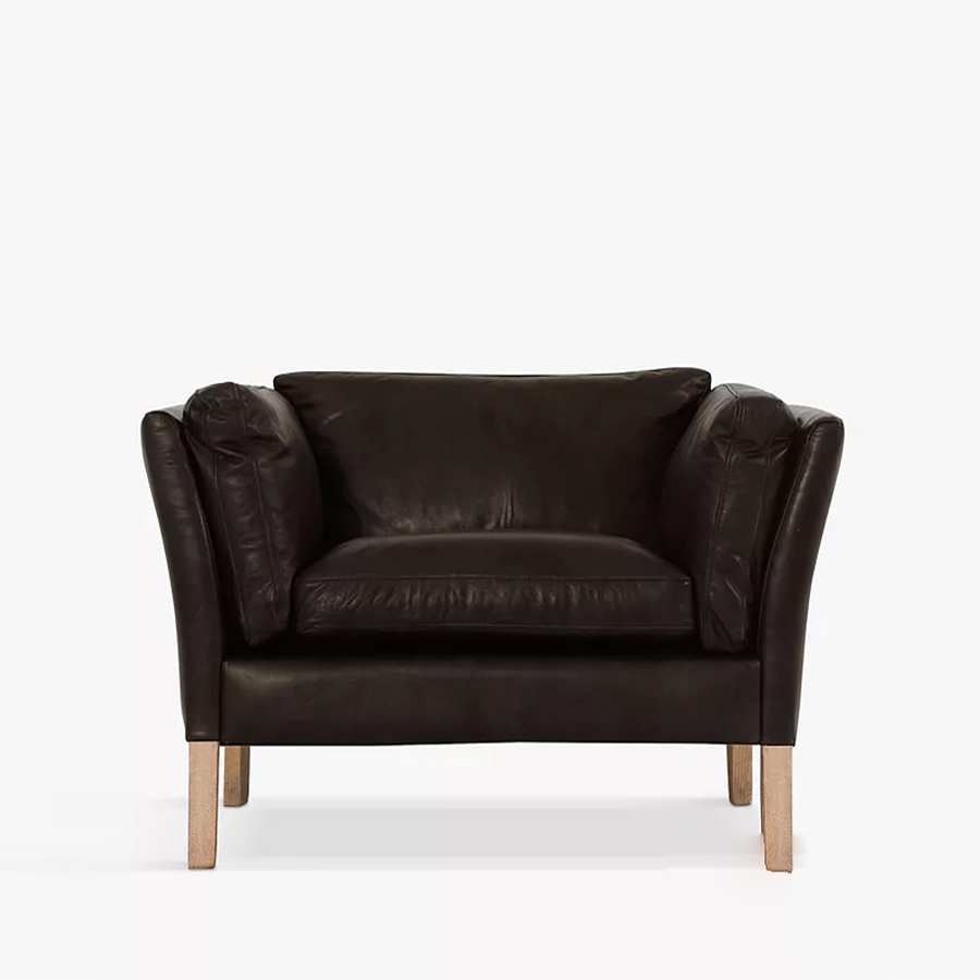 Ghế sofa đơn bọc da đơn giản So0063
