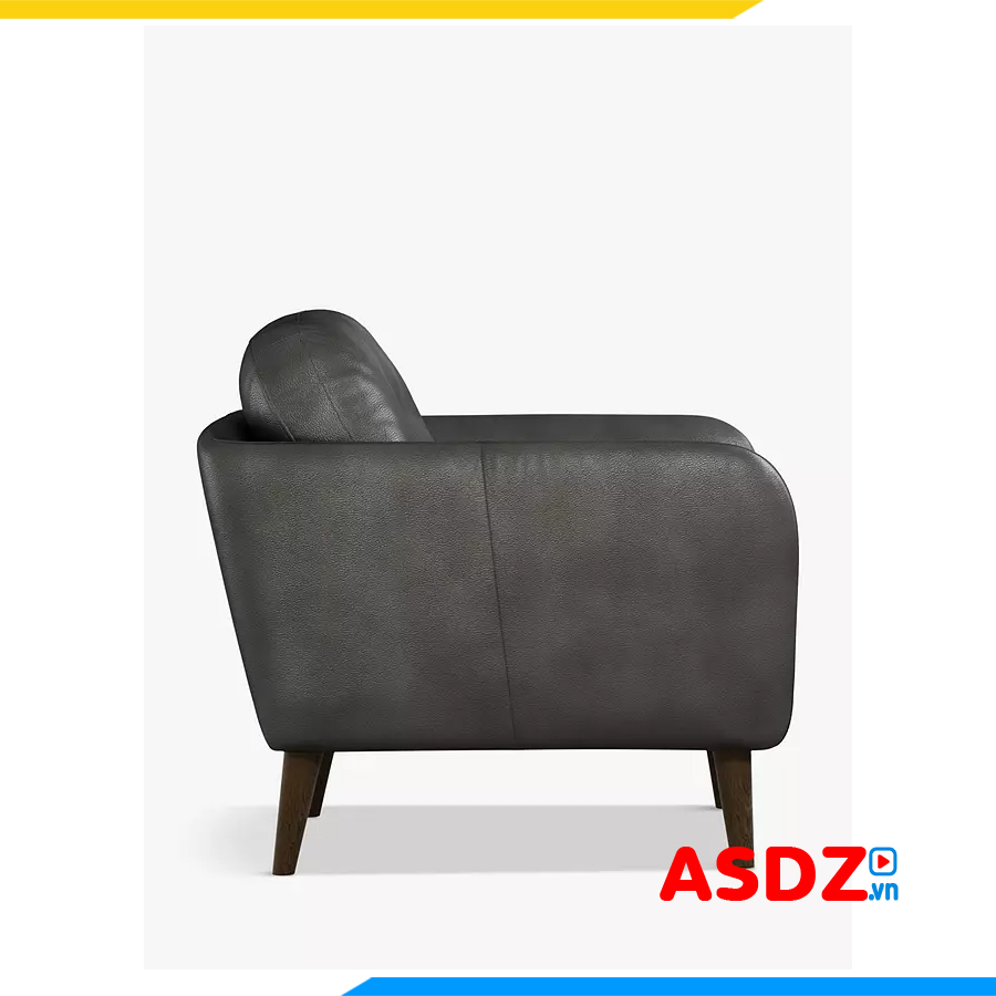ghe sofa don boc da mot nguoi ngoi mau den