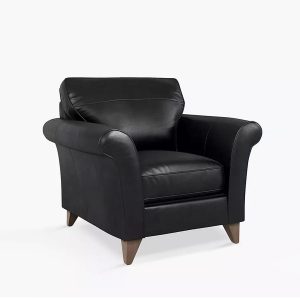 Ghế sofa đơn bọc da tay tựa uốn cong đẹp So0076