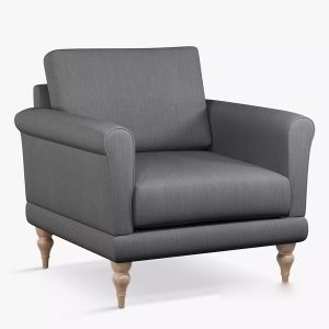 Ghế sofa đơn nỉ tay tựa uốn So0064