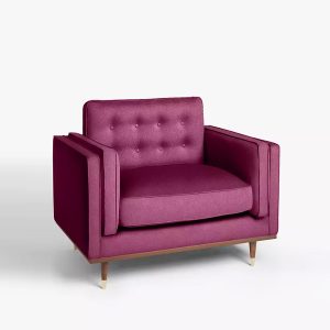 Ghế sofa đơn nỉ kê phòng khách chân đế cao So0073