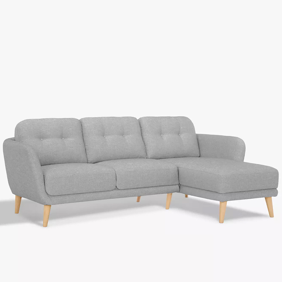 Ghế sofa góc chữ L bọc nỉ đơn giản So0044