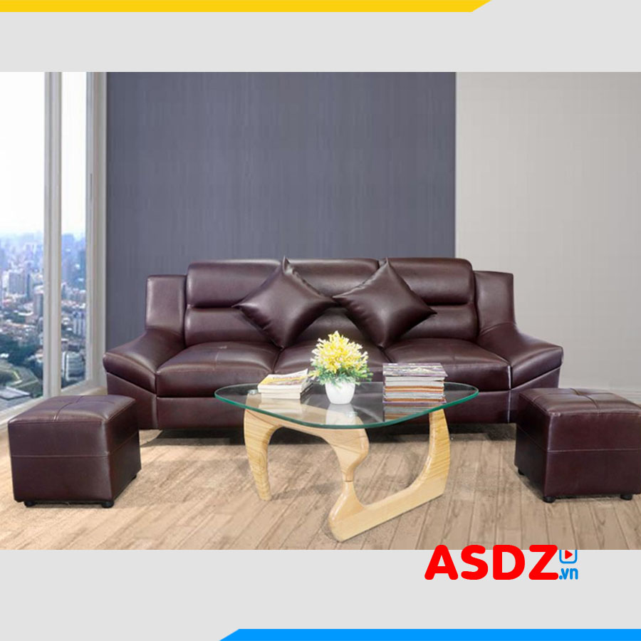 ghe sofa vang boc da 3 cho ngoi tay tua thap