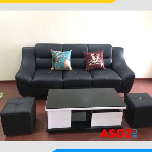 ghe sofa vang boc da 3 cho ngoi tay tua thap
