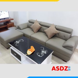 ghe sofa vang co gat gu ke phong khach boc da dep