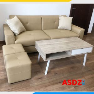 ghe sofa vang da 2 cho ngoi dep