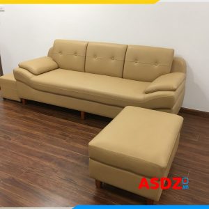ghe sofa vang da 3 cho ngoi ke phong khach