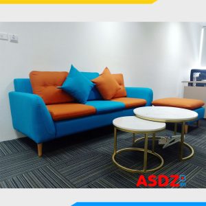 ghe sofa vang ni ket hop 2 gam mau