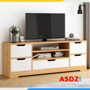 Kệ tivi gỗ công nghiệp chữ nhật nhiều ngăn kéo KTV100