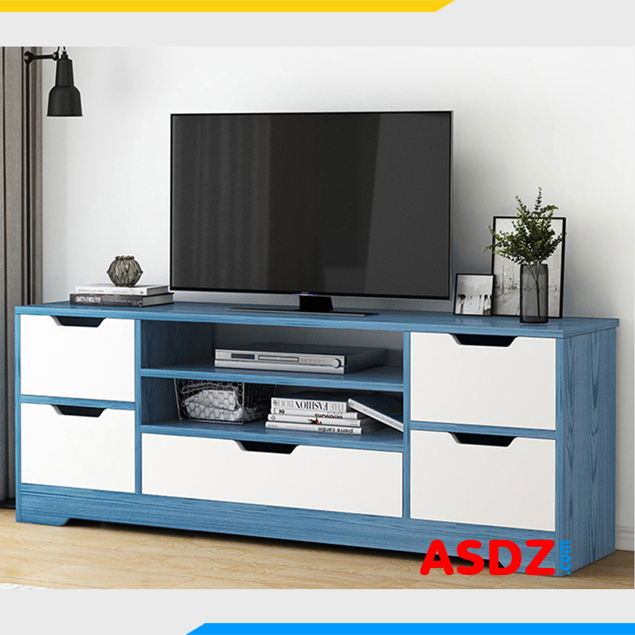 Kệ tivi gỗ công nghiệp chữ nhật nhiều ngăn kéo đẹp KTV100