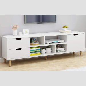 Kệ tivi gỗ công nghiệp đơn giản có ngăn kéo KTV1015