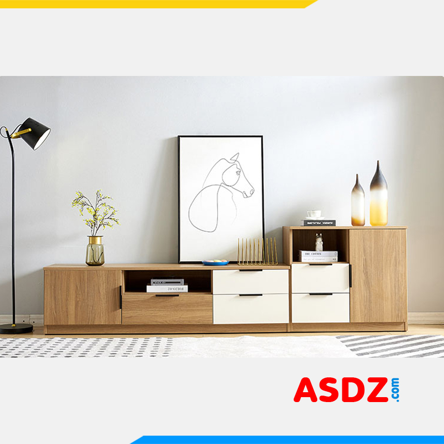 Kệ tivi gỗ công nghiệp đẹp phối 2 màu KTV088