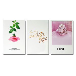 Bộ tranh canvas chủ đề hoa hồng tình yên lãng man