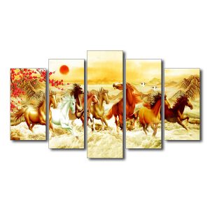 Tranh mã đáo thành công đẹp ngựa phi trên nước