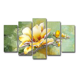 Mẫu tranh đẹp hình ảnh hoa mộc lan kiểu nổi 3D