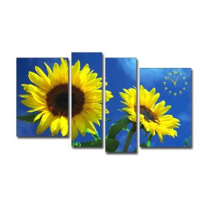 Tranh hoa hướng dương đẹp ghép bộ 4 tấm đối xứng