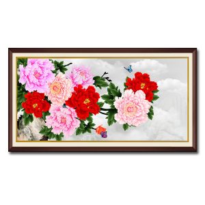 Tranh khoa mẫu đơn đẹp khổ lớn