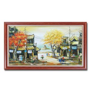Tranh sơn dầu đẹp vẽ phố cổ Hà Nội
