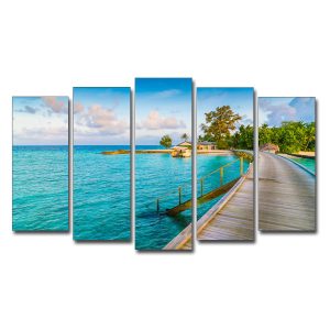 Bức tranh phong cảnh đẹp con đường đi biển