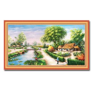 Tranh treo tường đẹp phong cảnh đồng quê