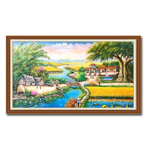 Tranh treo tường phong cảnh làng quê đẹp