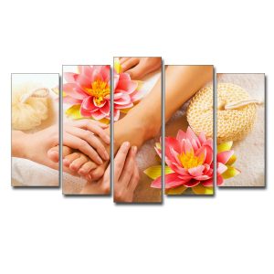 Tranh trang trí spa đẹp hình ảnh massage chân