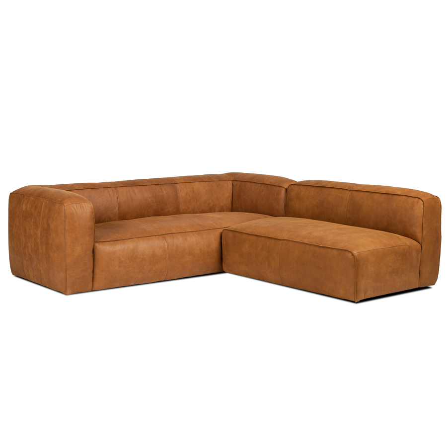 Ghế sofa góc bọc da dạng khối độc đáo So0230