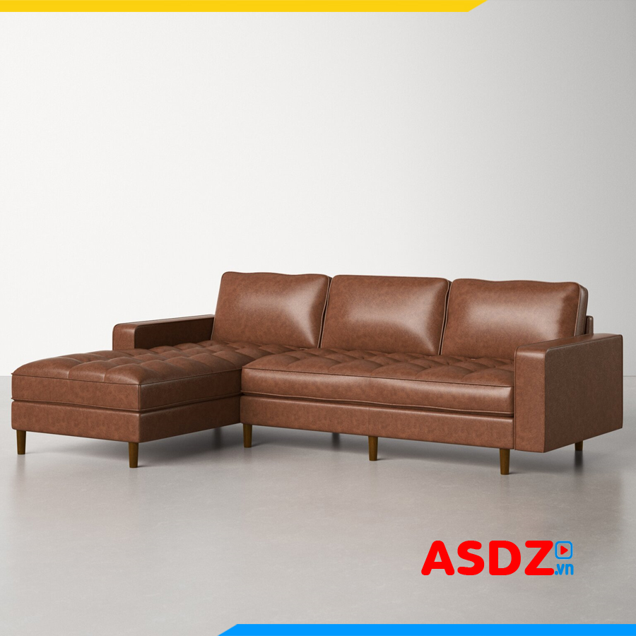 ghe sofa goc chu l boc da hien dai chan de go