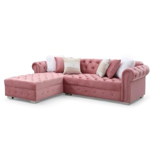 Ghế sofa nỉ góc chữ L tân cổ điển đẹp So0218