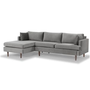 Ghế sofa nỉ góc chữ L đơn giản So0204