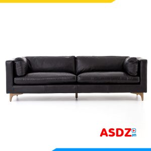ghe sofa vang boc da 2 cho ngoi don gian