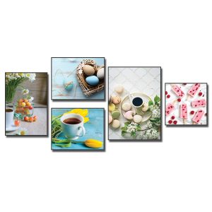 Bộ tranh treo tường phòng ăn đẹp hoa quả ẩm thực