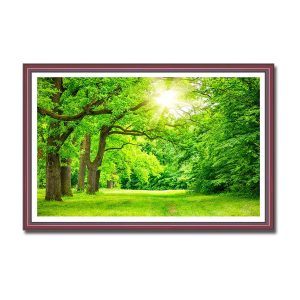 Bức tranh treo tường đẹp rừng cây xanh mát thư giãn