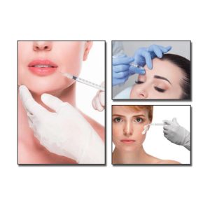 Mẫu tranh spa đẹp cô gái làm môi và lông mày