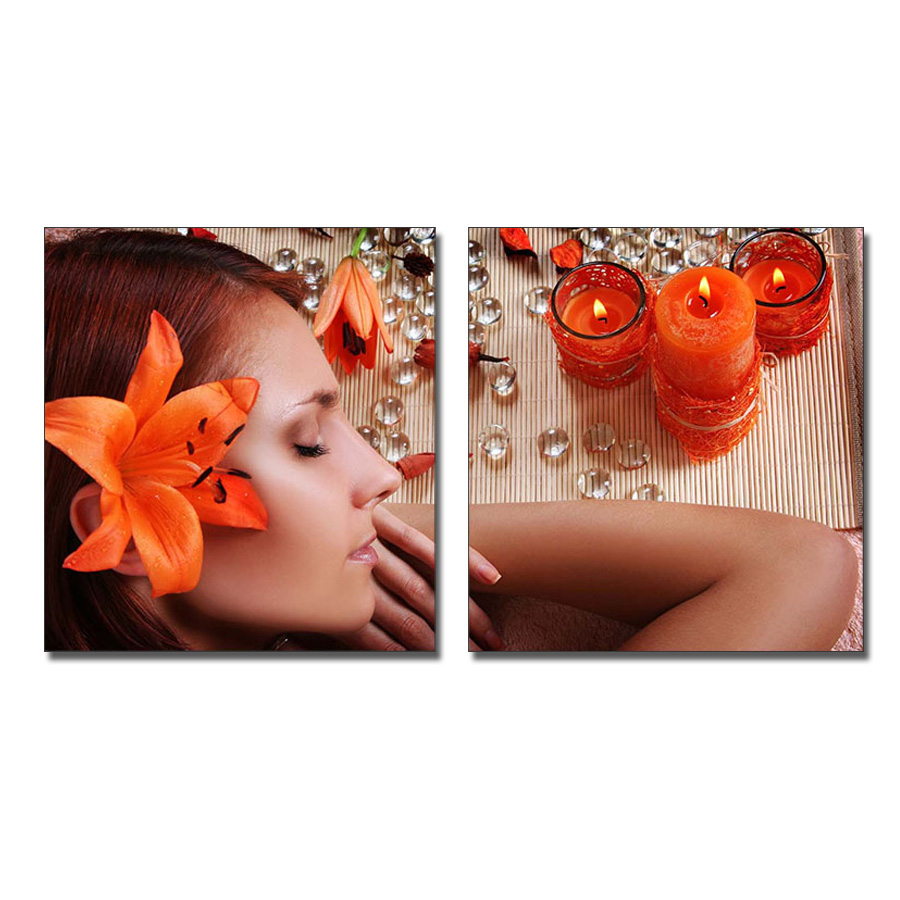 Tranh spa đẹp hình ảnh cô giá nằm thư giãn