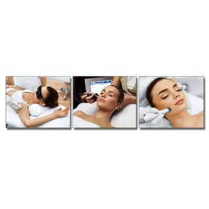 Tranh spa đẹp hình ảnh các cô gái nằm chăm sóc da