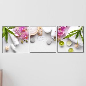 Bộ 3 bức tranh đẹp treo trang trí tiệm spa thẩm mỹ