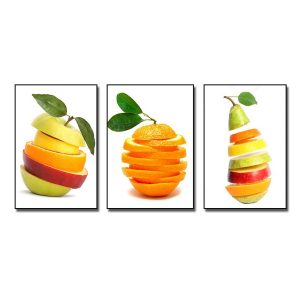 Bộ tranh hoa quả ẩm thực đẹp treo phòng ăn