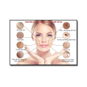 Tranh treo spa hình ảnh cô gái đẹp và các dịch vụ chăm sóc da mặt