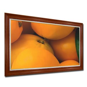 Bức tranh treo phòng ăn đẹp hình ảnh những quả cam chín vàng chụp gần cận cảnh