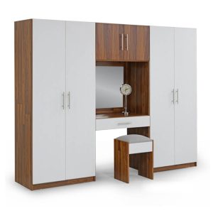 Tủ quần áo gỗ công nghiệp kết hợp bàn trang điểm đẹp TQA0104