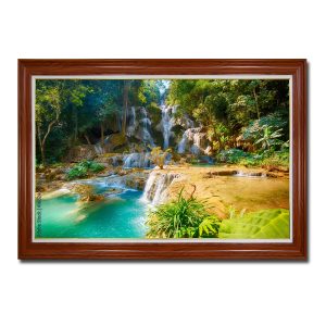 Bức tranh treo tường vừa có phong cảnh thiên nhiên đẹp vừa có thác nước phong thủy tốt lành