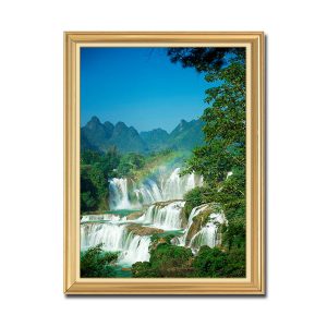Thác nước Bản Giốc đẹp trong bức tranh treo tường kiểu khổ dọc